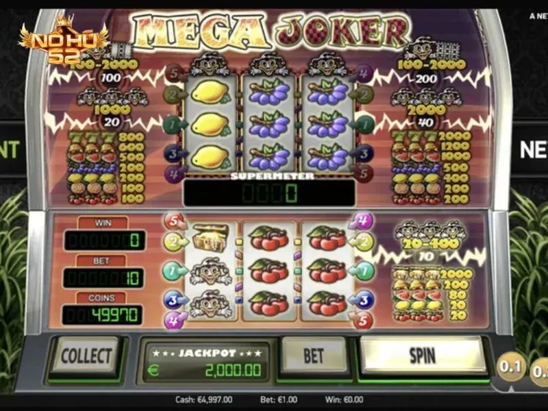 Mega Joker thuộc dòng game slot cổ điển