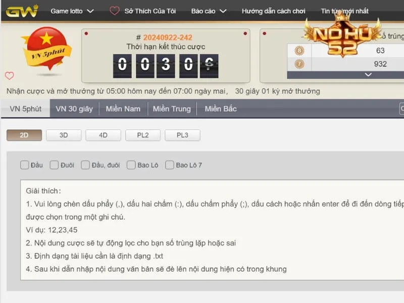 Cách tham gia lô đề Nohu52 cho tân thủ