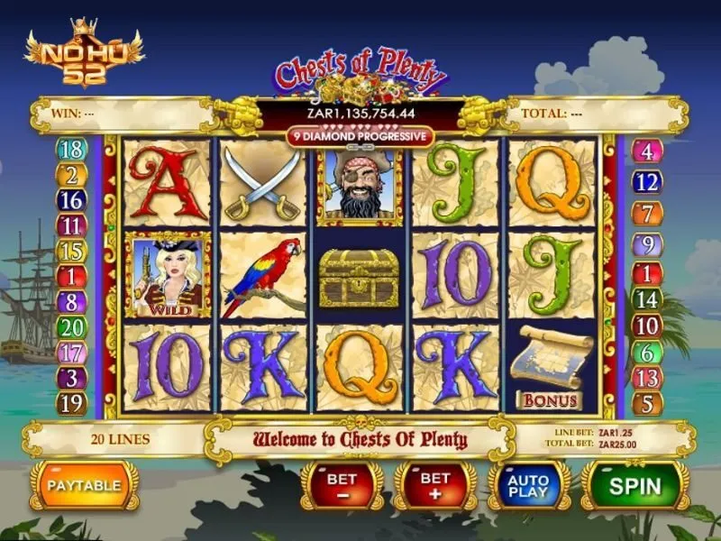 Chests of Plenty là game nổ hũ chủ đề cướp biển
