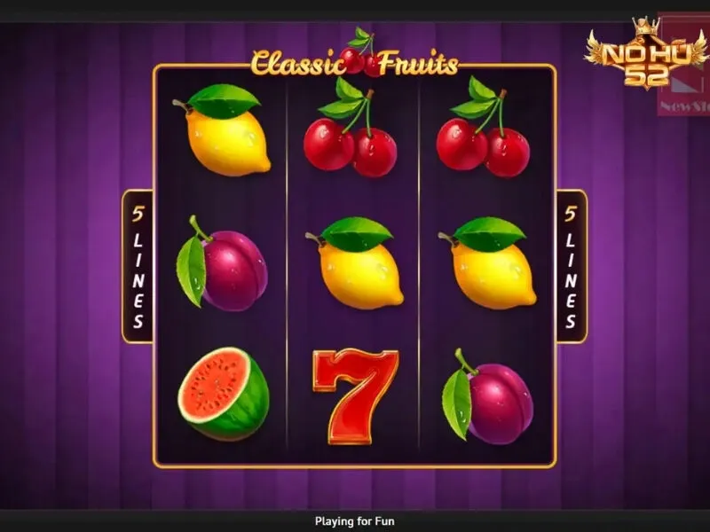 Chơi nổ hũ Classic Fruits đơn giản