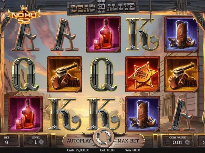 Dead or Alive là game slot không gian miền Tây súng ống