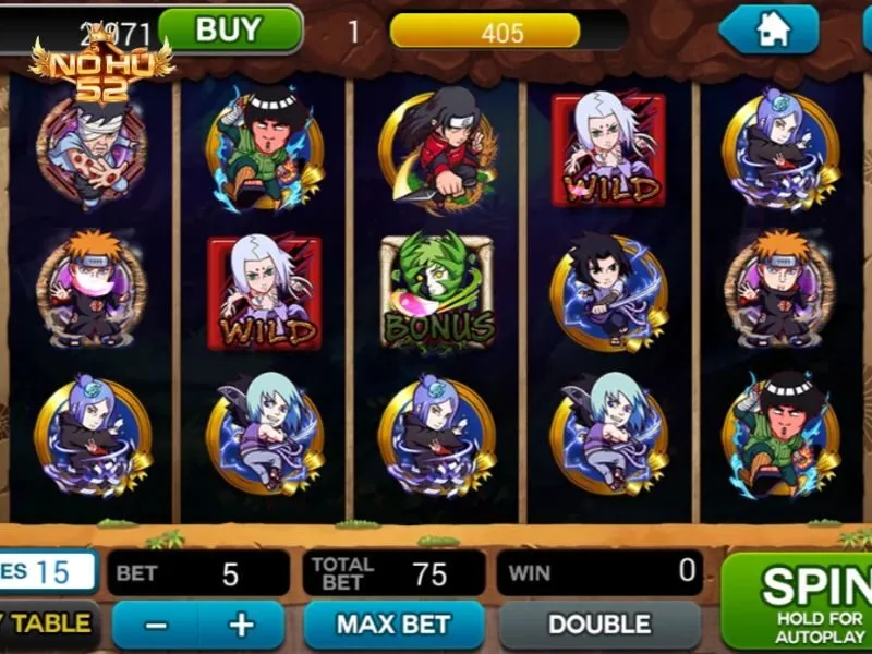 Nổ hũ Naruto mở ra thế giới Ninja tài ba