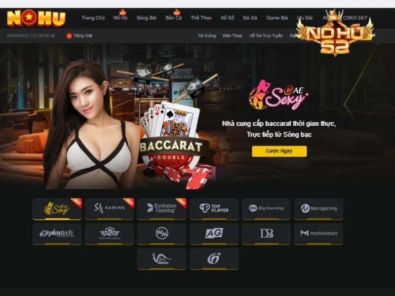 Sảnh chơi casino trực tuyến nổi bật